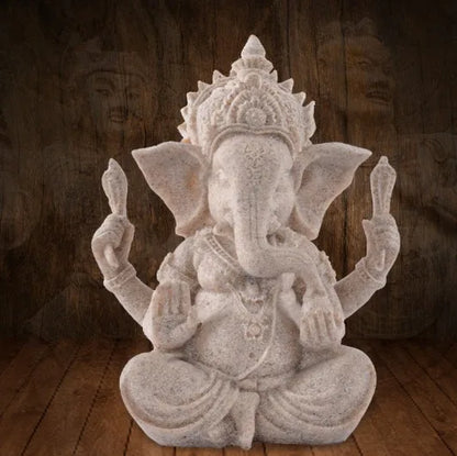 Resin Ganesha sandstone handicraft, the Buddha Statue of southeast Asia, the Indian elephant nose god of wealth buda effigy