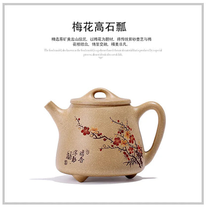 220ML Purple Clay Teapot Handmade painted Yixing Famous Kung Fu Zisha Tea Pot High Grade tea gift Free Shipping Price: US $224.7