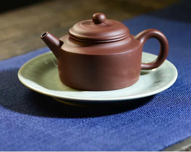 Yixing Purple Clay Teapot 220ml Authentic Handmade Kung Fu Tea Dezhong Zisha Teapot Kettle Free Shipping
