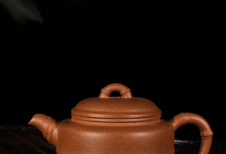 220ml Yixing China Famous Purple Sand Bell Tea Pot Genuine Handmad Bamboo Teapots Kung Fu ceramic tea set