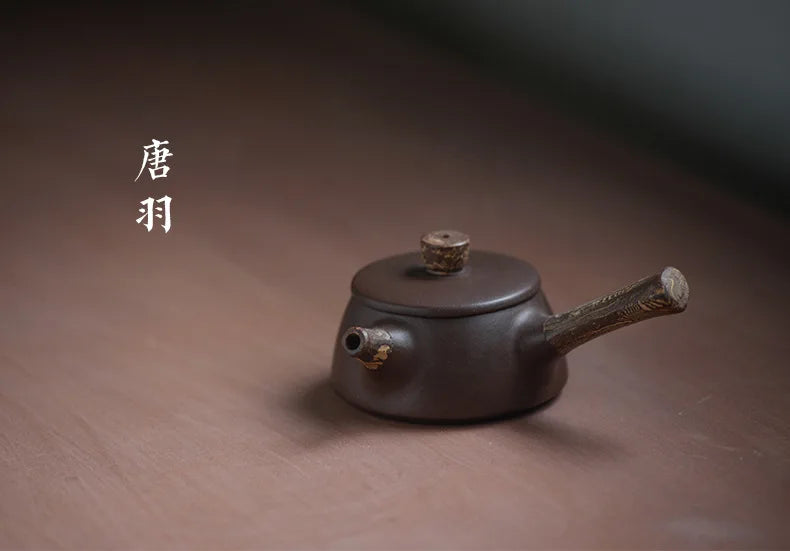 130ml Yixing Purple Clay Teapot Mini Famous Hand-made Tang Yu Teapot Chinese Healthy Kung Fu Tea Set Puer Tea Oolong Tea Teaware