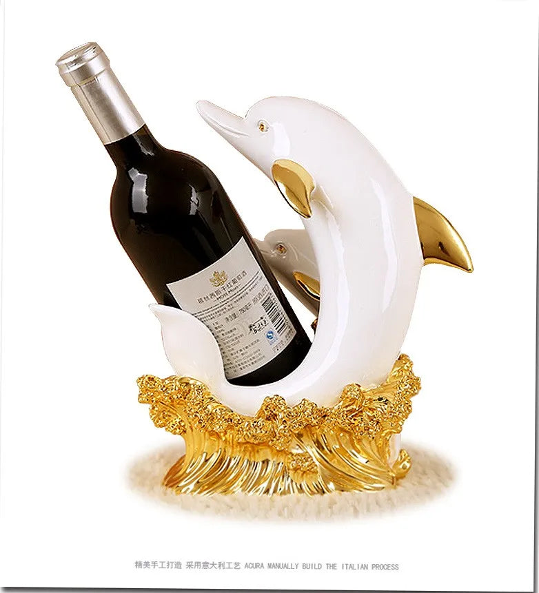 European modern wine rack furnishing articles ornaments present household items dolphins wine rack barware