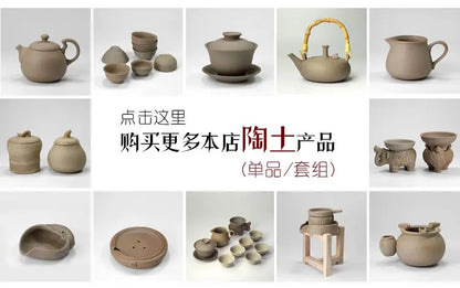 Boiled Tea Kettle Jingdezhen Unglazed Lifting Beam Pot Small Pot Hantao  Stone Pottery Kung Fu Black Tea Set Free Shipping