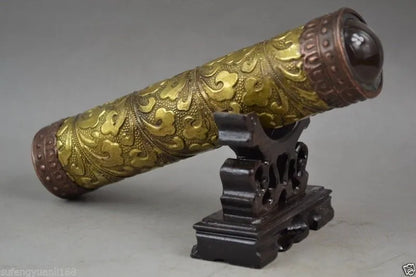 Chinese Handwork Copper Carving Vivid Clouds See Beautiful World Kaleidoscope metal handicraft Home decoration