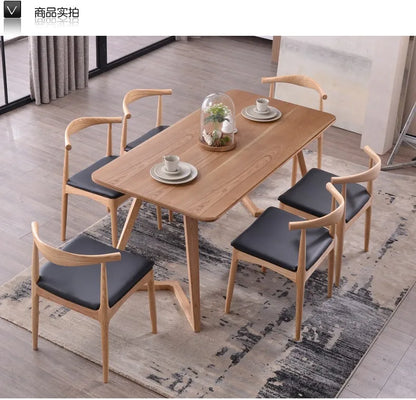 Eat chair Kennedy family leisure chair of cafa wooden ox horn fraxinus mandshurica imported materials Free shipping