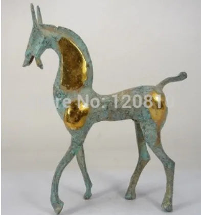 Estatua de caballo de cobre, estatua de decoración coleccionable de china, estilo antiguo, 312