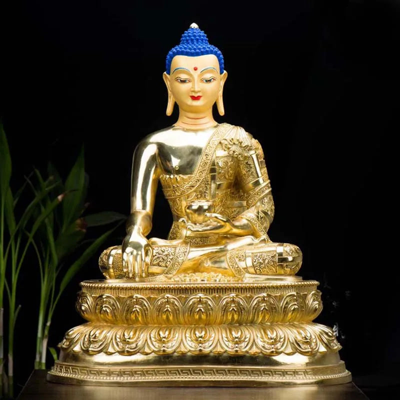 HUGE 48CM large High-grade Buddha statue Asia Buddhism Nepal Gilding Sakyamuni Amitabha Buddha statue bless Safety Health luck