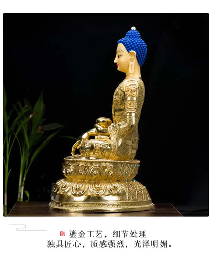 HUGE 48CM large High-grade Buddha statue Asia Buddhism Nepal Gilding Sakyamuni Amitabha Buddha statue bless Safety Health luck