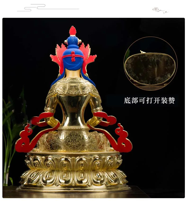 HUGE 48CM large High-grade Buddha statue Tibetan Buddhism Nepal Gilding Amitayus RU LAI Buddha statue bless Safety Health luck