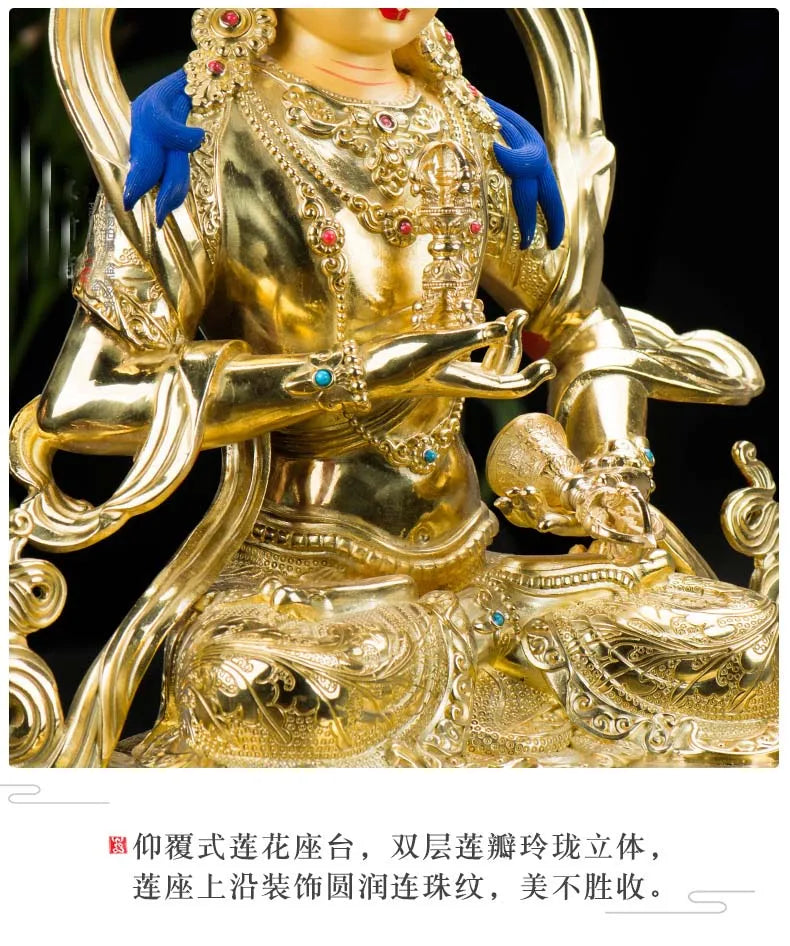 HUGE 48CM large High-grade Buddha statue Tibetan Buddhism Nepal Gilding Vajra Vajrasattva Buddha statue bless Safety Health luck