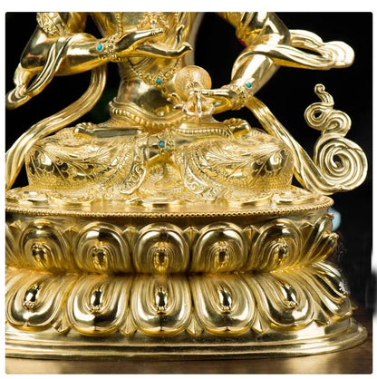 HUGE 48CM large High-grade Buddha statue Tibetan Buddhism Nepal Gilding Vajra Vajrasattva Buddha statue bless Safety Health luck