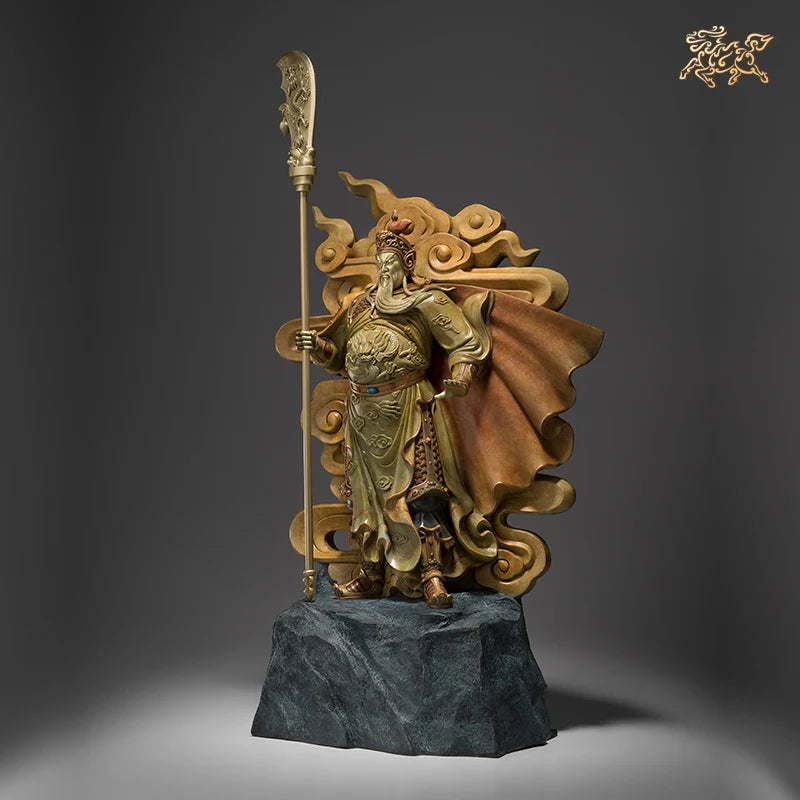 HUGE good luck God of wealth GUAN GONG statue home Company thriving business Money Drawing buddha brass Sculpture statue