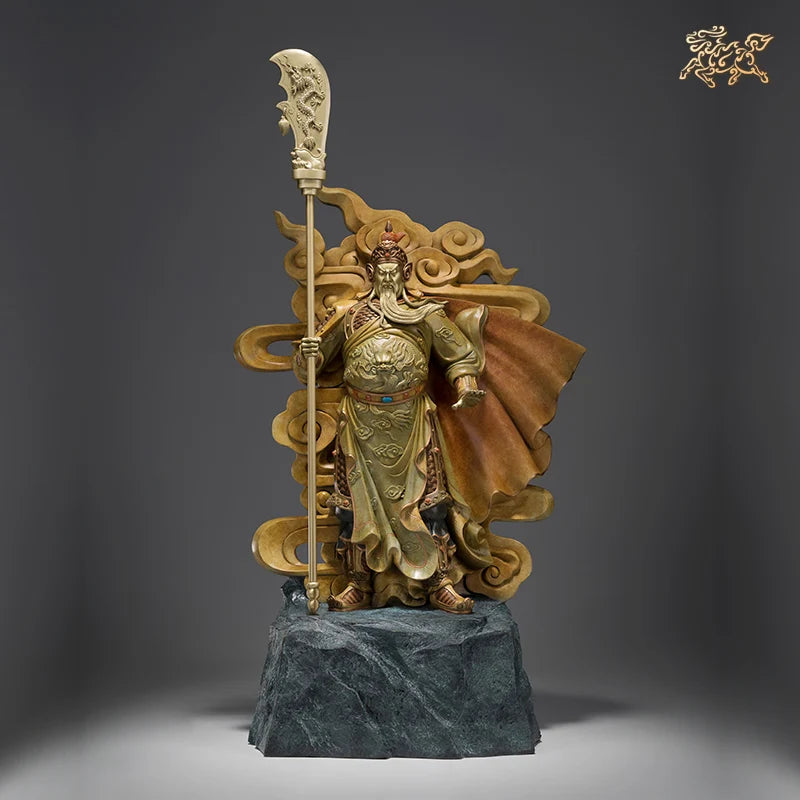 HUGE good luck God of wealth GUAN GONG statue home Company thriving business Money Drawing buddha brass Sculpture statue