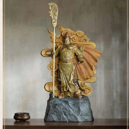 HUGE good luck God of wealth GUAN GONG statue home Company thriving business Money Drawing buddha brass Sculpture statue