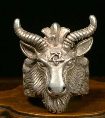 Handmade exquisite artwork gold money sheep beast Means ring