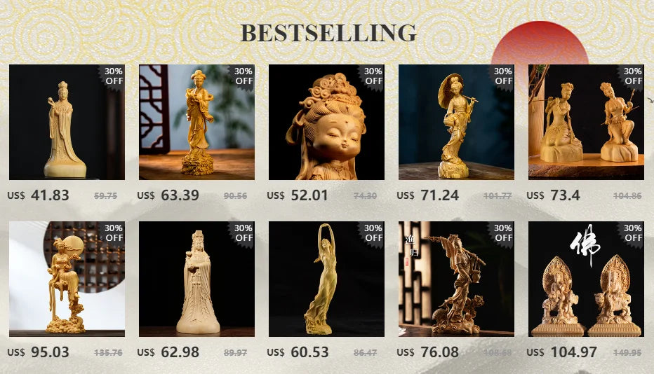 14/21 CM Boxwood Beauty Statue Boutique Solid Wood Living Room Decoration Sculpture Crafts Car Sexy Beauty Home Decore