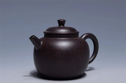 Yixing Original Mine Black Pearl Mud Teapot Pure Handmade Home Ball Hole Bao Zun Zisha Pot Kung Fu Black Tea Jin Jun Mei Teaware