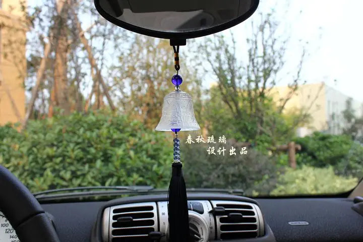 Coloured glaze Decorate Bells Pendant Wind chimes Car accessories gift