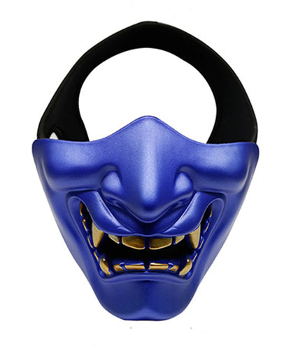 Half Face Airsoft Masks Halloween Cosplay Costume BB Demon Prajna Tactical Ghost Mask Samurai Hannya Half Cover Prajna Masks