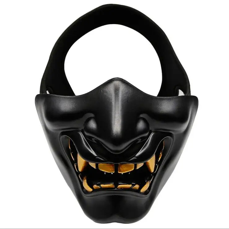 Half Face Airsoft Masks Halloween Cosplay Costume BB Demon Prajna Tactical Ghost Mask Samurai Hannya Half Cover Prajna Masks