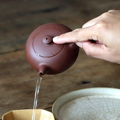 Hall of yixing monohydrate recommended kung fu tea tea set household pure manual bottom groove Tang Yu pot of 155 ml