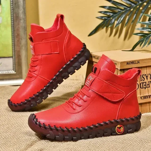 Hand Ankle Women For Boot Waterproof Sewing Winter Mom 2023 Fur Mujer Snow Short Boots Women Shoes Cotton Thread Boots New Botas