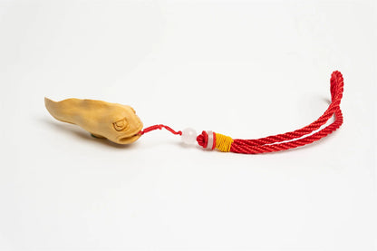 Hand-Carved Tadpole, Monster Loach, Cartoon Wooden Charm, Whimsical Anime-Inspired Wood Carving, Hanging Decor