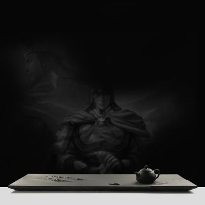 Hand Carved Tea Tray Natural Black Stone Weighted Serving Tray Invisible Water Draining Outlet Master Table For Kungfu Tea Set