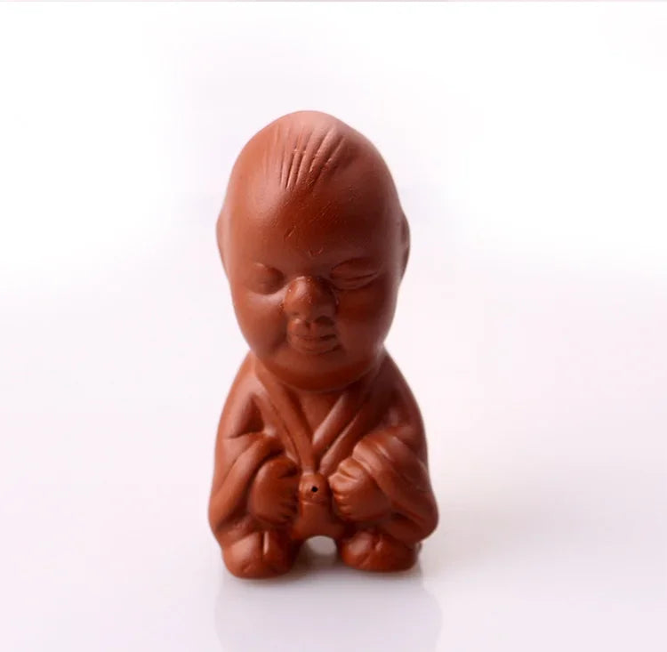 Hand Crafts Lovely Boy Tea Pet jewelry Decoration Tea pet Tea ceremony to play Chinese Yixing Purple clay Tea accessories