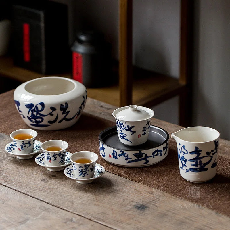 Hand Drawn Tea Shi Cao Mu Gray Pot Tray Water Storage Tea Table Yixing Clay Teapots Support Ceramic Pot Mat Small Tea Table Ji