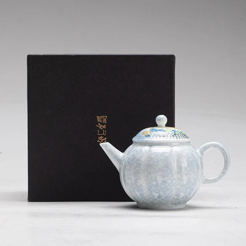 Hand Painted Butterfly Chinese Ceramic Kettle Purple Teapot Tea Ceremony Set Milk Oolong Tea Tie Guan Yin Jasmine Teaware Type