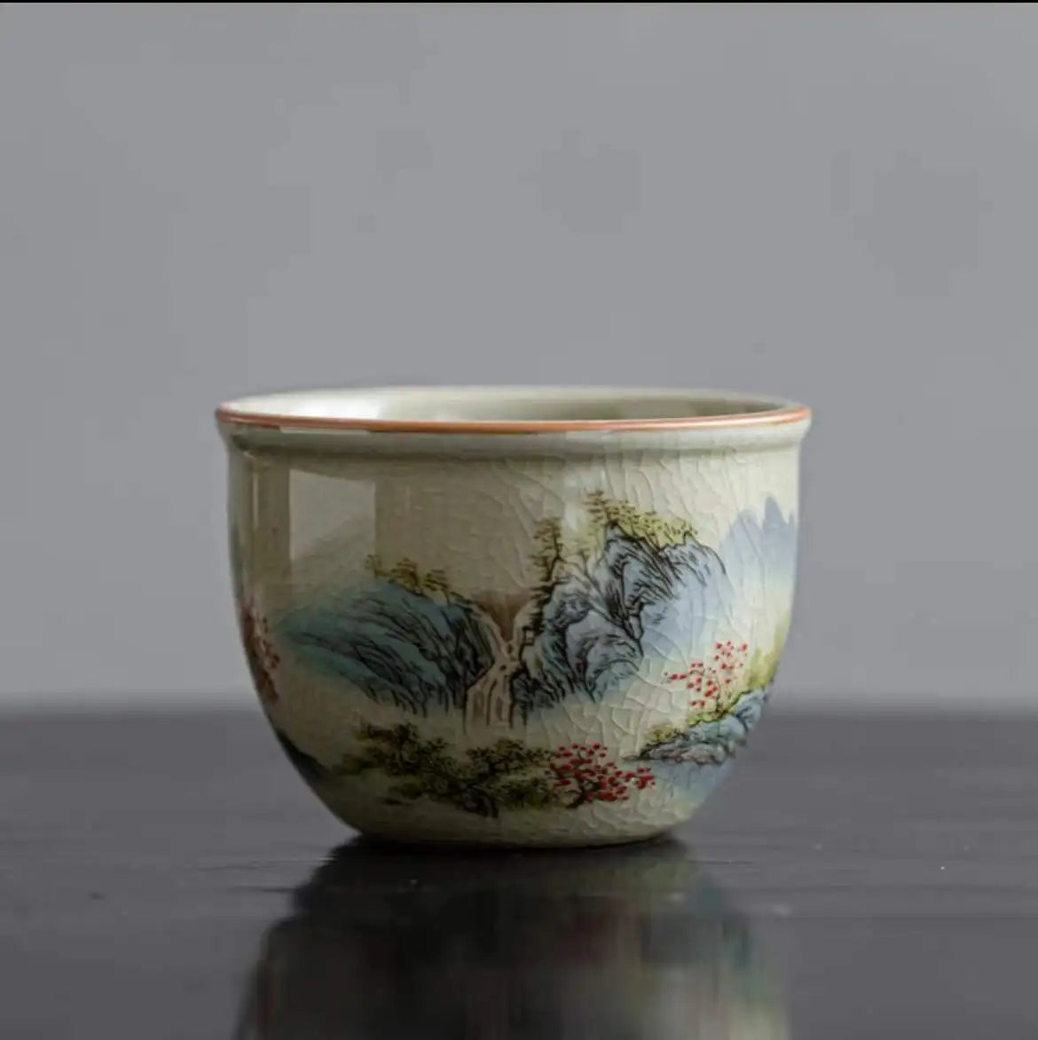 Hand Painted Pottery Master Cup Household Ceramic Tea Cup Kung Fu Tea Set Teacup Antique Cup Teaware Large Underglaze Tea Bowl