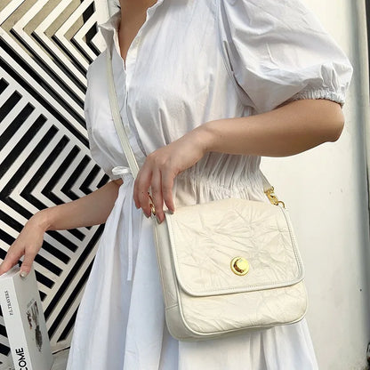 Hand Scratch Print Cow Leather Tote Bag 2024 New Vintage Fashion Female Luxury Handbags Y2k Shoulder Crossbody Bag Women