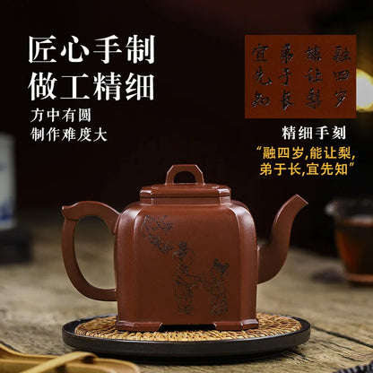 Hand Throwing Bronze Hanwa Teapot with Qinzhou Nixing Pottery Clay 80cc-120cc for Puer Tea Black Tea  Yixing Teapots