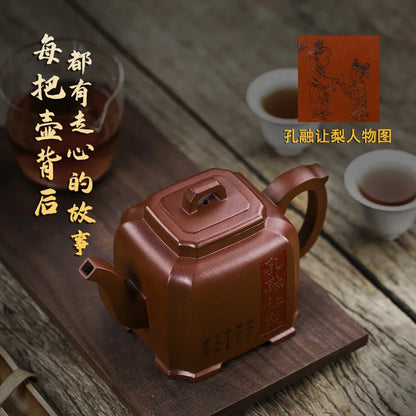 Hand Throwing Bronze Hanwa Teapot with Qinzhou Nixing Pottery Clay 80cc-120cc for Puer Tea Black Tea  Yixing Teapots