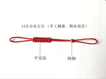Hand-made Pot Nylon Rope With Small Jade Tea Ceremony Rope Purple Teapot Lid Rope Teapot Handle Tied Rope