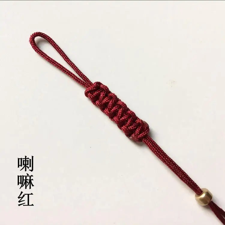 Hand-made Pot Nylon Rope With Small Jade Tea Ceremony Rope Purple Teapot Lid Rope Teapot Handle Tied Rope