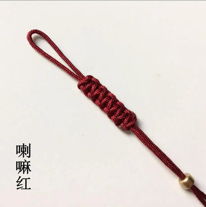 Hand-made Pot Nylon Rope With Small Jade Tea Ceremony Rope Purple Teapot Lid Rope Teapot Handle Tied Rope