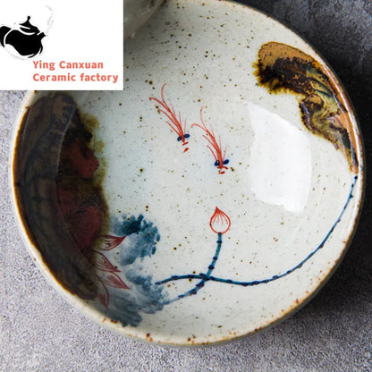 Hand-painted Ceramic Teacup Household Coffee Cup Customized Exquisite Tea Cup Retro Handmade Tea Bowl Tradition Tea Sets
