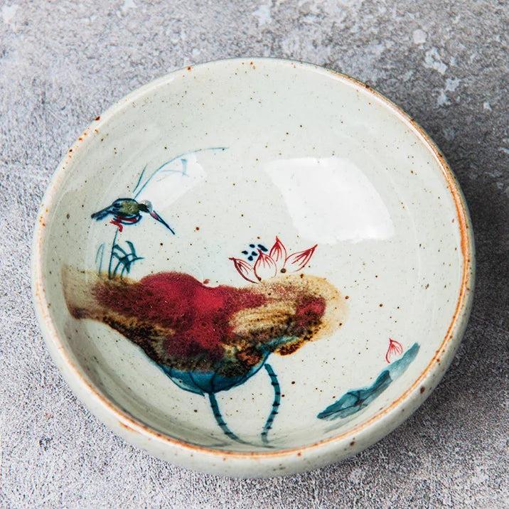 Hand-painted Ceramic Teacup Household Coffee Cup Customized Exquisite Tea Cup Retro Handmade Tea Bowl Tradition Tea Sets