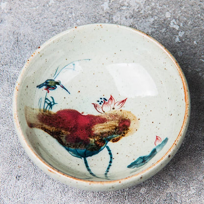Hand-painted Ceramic Teacup Household Coffee Cup Customized Exquisite Tea Cup Retro Handmade Tea Bowl Tradition Tea Sets