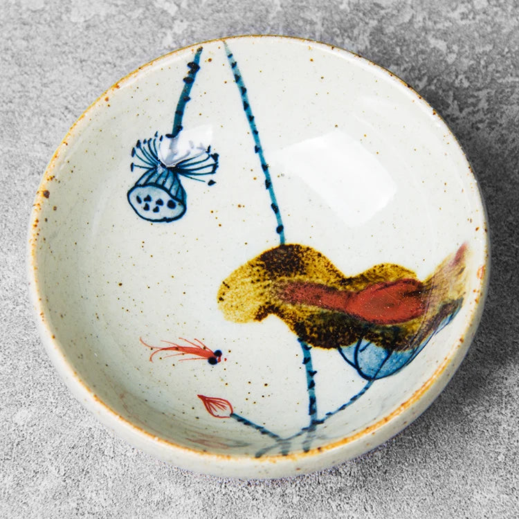 Hand-painted Ceramic Teacup Household Coffee Cup Customized Exquisite Tea Cup Retro Handmade Tea Bowl Tradition Tea Sets