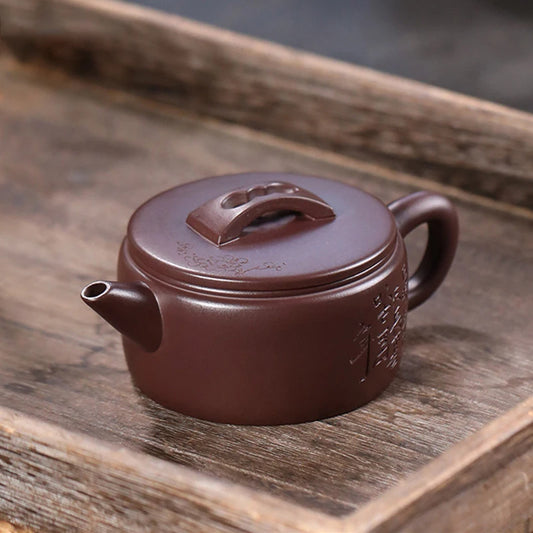 Hand-painted Yixing Purple Clay Teapot Chinese Filter Beauty Tea Pot Master Handmade Zisha Tea Set Household Tea Infuser 180ml