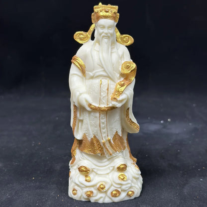 Hand-painted gold Fu Lu Shou Figure Statue Resin Art Sculpture High Quality Home Room Office Decorations Free delivery 3 PCS