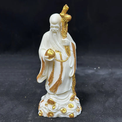 Hand-painted gold Fu Lu Shou Figure Statue Resin Art Sculpture High Quality Home Room Office Decorations Free delivery 3 PCS