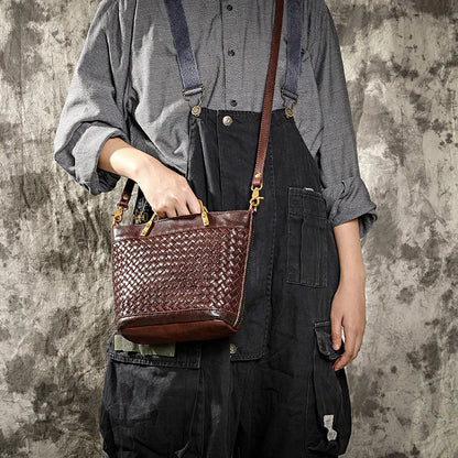 Hand-woven Women's Bags Vintage Crossbody Bag Large Capacity Practical Totes Handbags Female Elegant Commuter Casual Bolsa