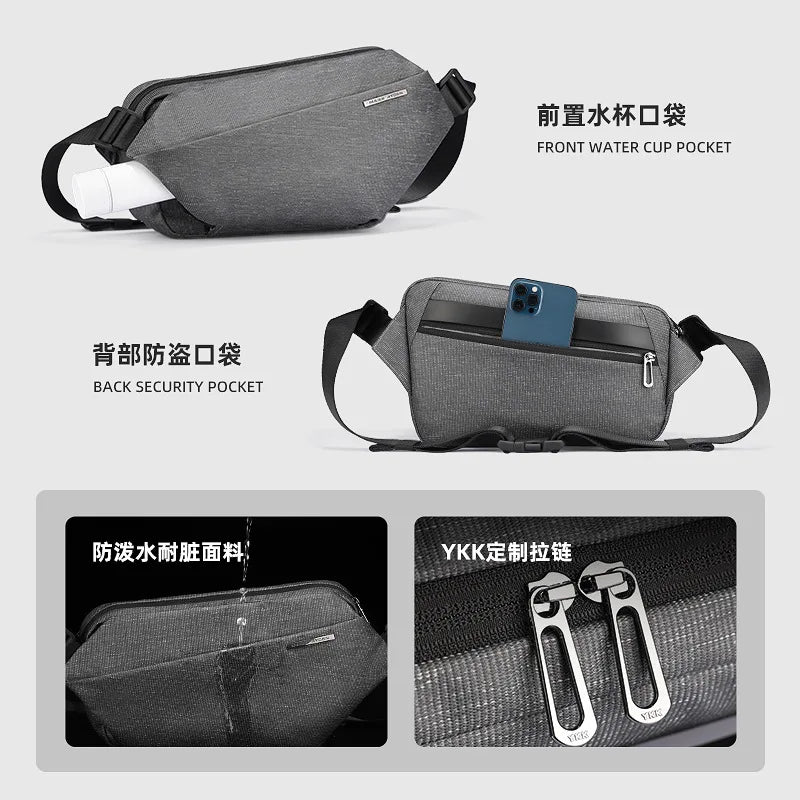 Handbag Anti-theft Multifunction Crossbody Bag Shoulder Messenger Bags Male Waterproof Short Trip Chest Bag Pack for Men