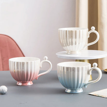 Handbag Shape Ceramic Cup Designer Coffee Mugs Business Gifts Cups Saucer Set Home Breakfast Milk Tea Juice Water Drinkware