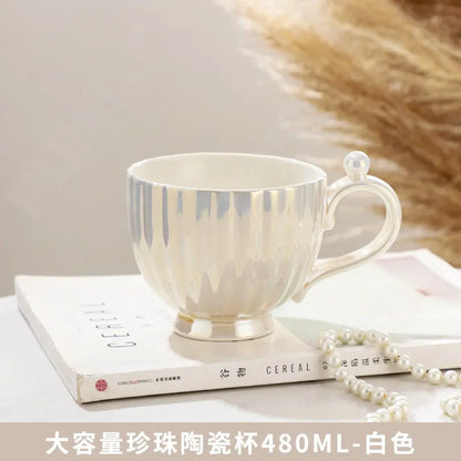 Handbag Shape Ceramic Cup Designer Coffee Mugs Business Gifts Cups Saucer Set Home Breakfast Milk Tea Juice Water Drinkware