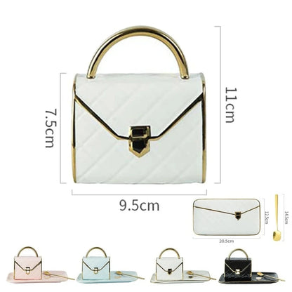 Handbag Shape Ceramic Cup Designer Coffee Mugs Business Gifts Cups Saucer Set Home Breakfast Milk Tea Juice Water Drinkware